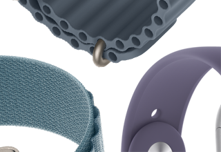 Correas para el Apple Watch Series 11: correa deportiva morado niebla, correa Ocean azul ancla, correa Alpine azul claro